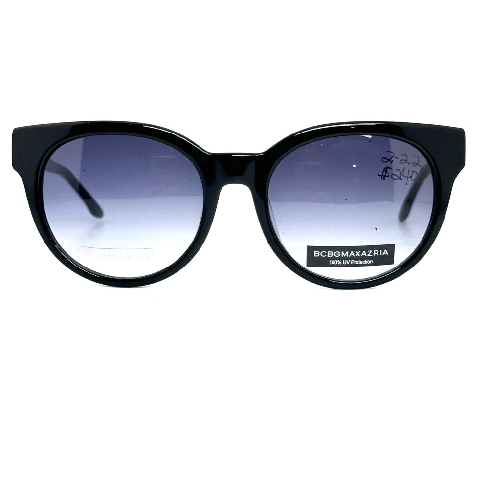 BCBG MAXAZRIA Regal Black Womens Cat Eye‎ Gradient Sunglasses 52-18-135 H13688